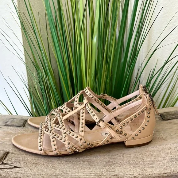 Miu Miu Studded Sandals - Picture 1 of 10